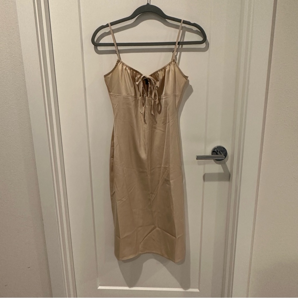 Kendall & Kylie Tie Front Midi Dress